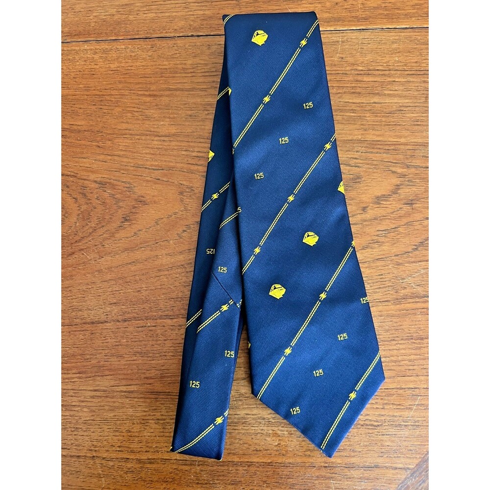 Toye Kenning & Spencer London 125 Navy Gold Tie